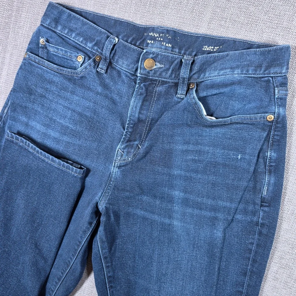 Banana Republic Traveler Jeans Mens 32/32 Blue Stretch Slim Fit 400585-00